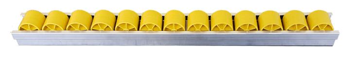 Trilho Roletado Flow Rack para 45 Kgf trilho 45 horizontal - Trilho Roletado Flow Rack para 45 Kgf