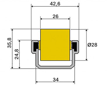 Trilho Roletado Flow Rack para 45 Kgf medidas trilho roletado flow rack 45 - Trilho Roletado Flow Rack para 45 Kgf
